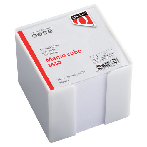 Quantore Cube mémos Quantore 10x10x9cm blanc 900 feuillets