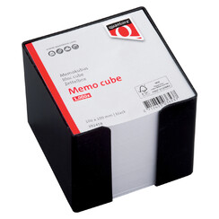 Cube mémos Quantore 10x10x9cm noir 900 feuillets