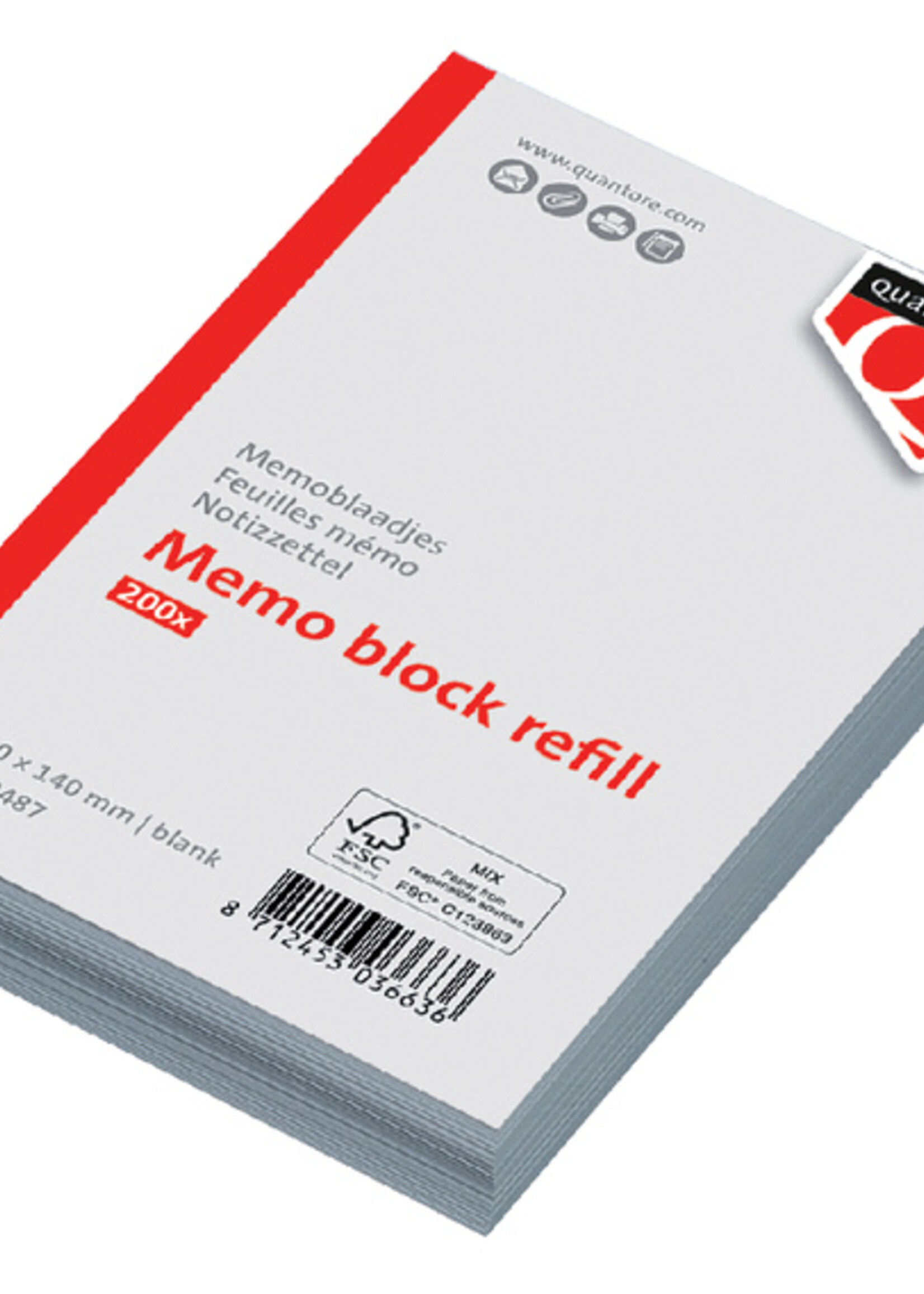 Quantore Memoblaadjes Quantore losbladig 140x90x20mm 200vel