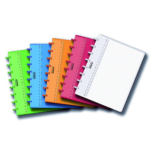 Adoc Cahier Adoc Colorlines A5 ligné 144 pages 90g PP assorti