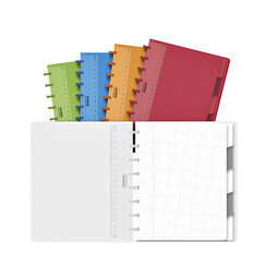 Cahier Ador A5 carreau 5x5mm 144 pages 90g + intercalaires PP assorti