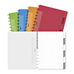 Cahier Adoc A4 carreau 5x5mm 144 pages 90g PP assorti