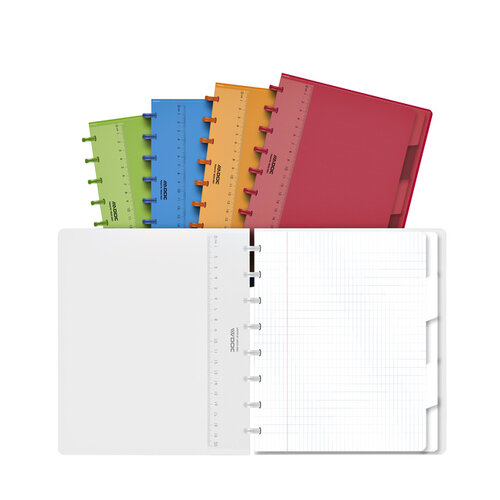 Adoc Cahier Adoc A5 carreau 4x8mm 144 pages 90g PP assorti