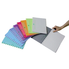 Cahier ADOC Colorlines A4 carreau 5x5mm 144 pages 90g assorti