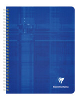 Clairefontaine Schrift Clairefontaine A5+ ruit 5x5mm 90gr 120blz spiraal assorti