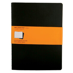 Cahier Moleskine ligné 190x250mm 240 pages 70g noir