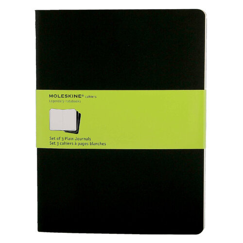 Moleskine Cahier Moleskine uni 190x250mm 240 pages 70g noir