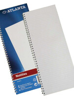Atlanta Registre in-folio étroit à spirale Atlanta ligné 100 pages bleu