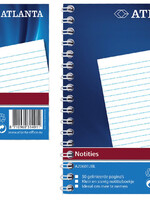 Atlanta Carnet de notes à spirale latérale Atlanta A7 ligné 100 feuilles