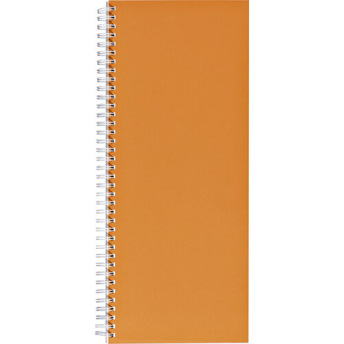 Office Notitieboek 135x330mm lijn 160blz 70gr spiraal oranje