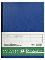 Exacompta Registre Piqûre garagiste 320X250mm 80 feuilles bleu