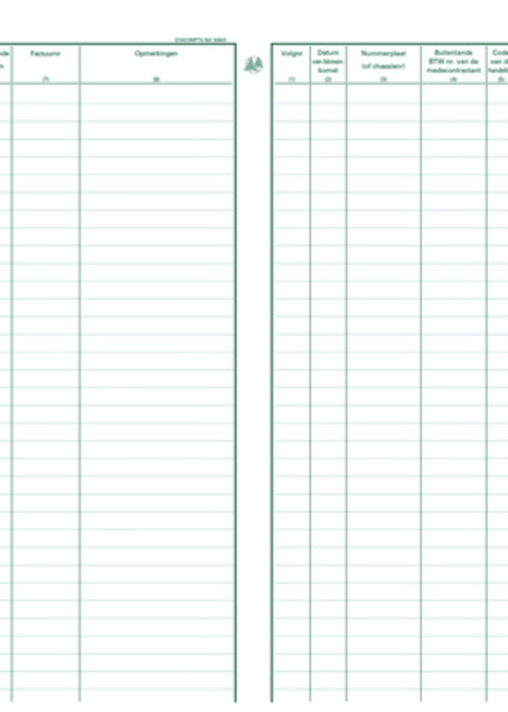 Exacompta Register Piqure garagisten 320x250mm 80vel assorti