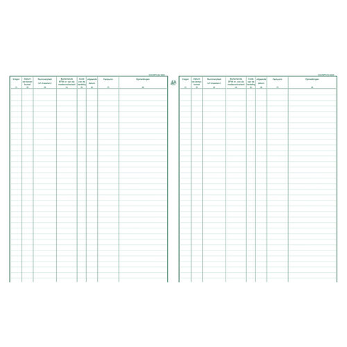 Exacompta Register Piqure garagisten 320x250mm 80vel assorti