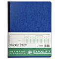 Exacompta Registre Piqûre recettes journalières 320x250mm 80 feuilles bleu