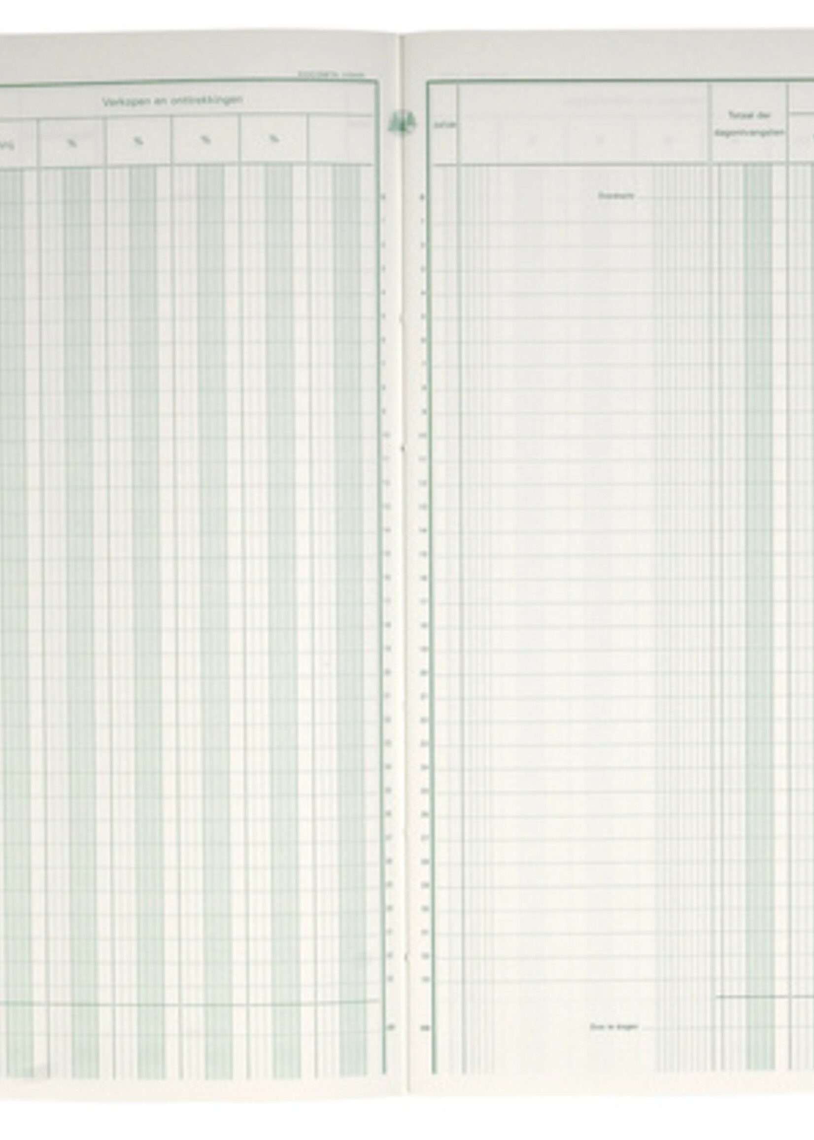 Exacompta Registre Piqûre recettes journalières 320x250mm 80 feuilles bleu