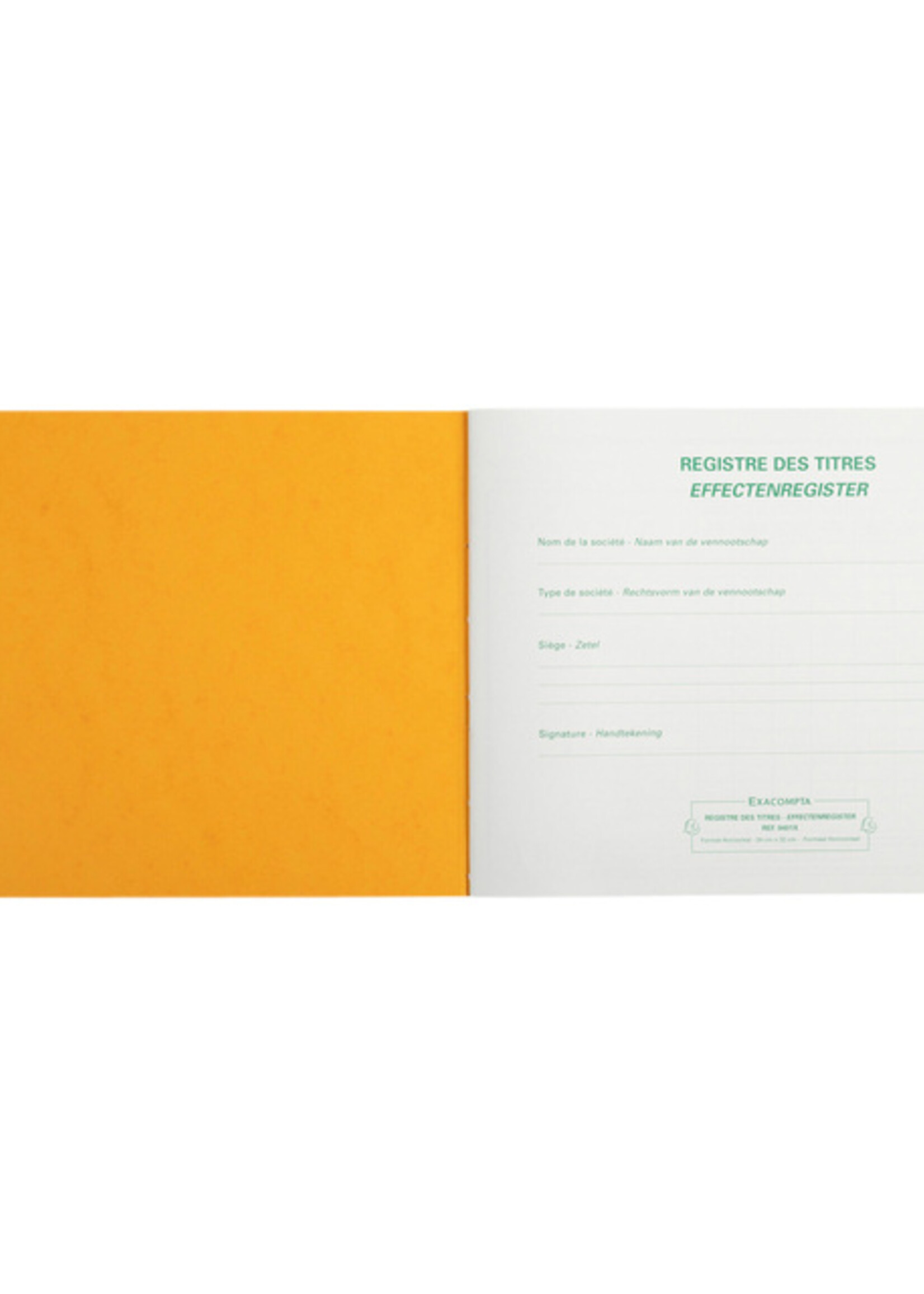 Exacompta Register Piqure effecten BV SLR 240x320 80vel geel