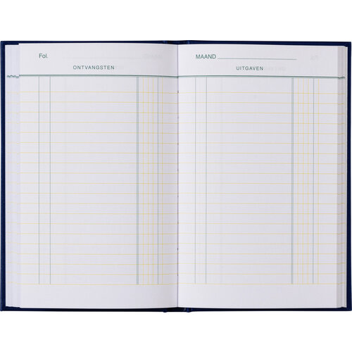 Office Livre de caisse relié 103x165mm 192 pages 1 colonne bleu