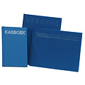 Office Kasboek 103x165mm 192blz 1 kolom blauw