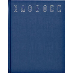 Kasboek 165x210mm 192blz 1 kolom blauw