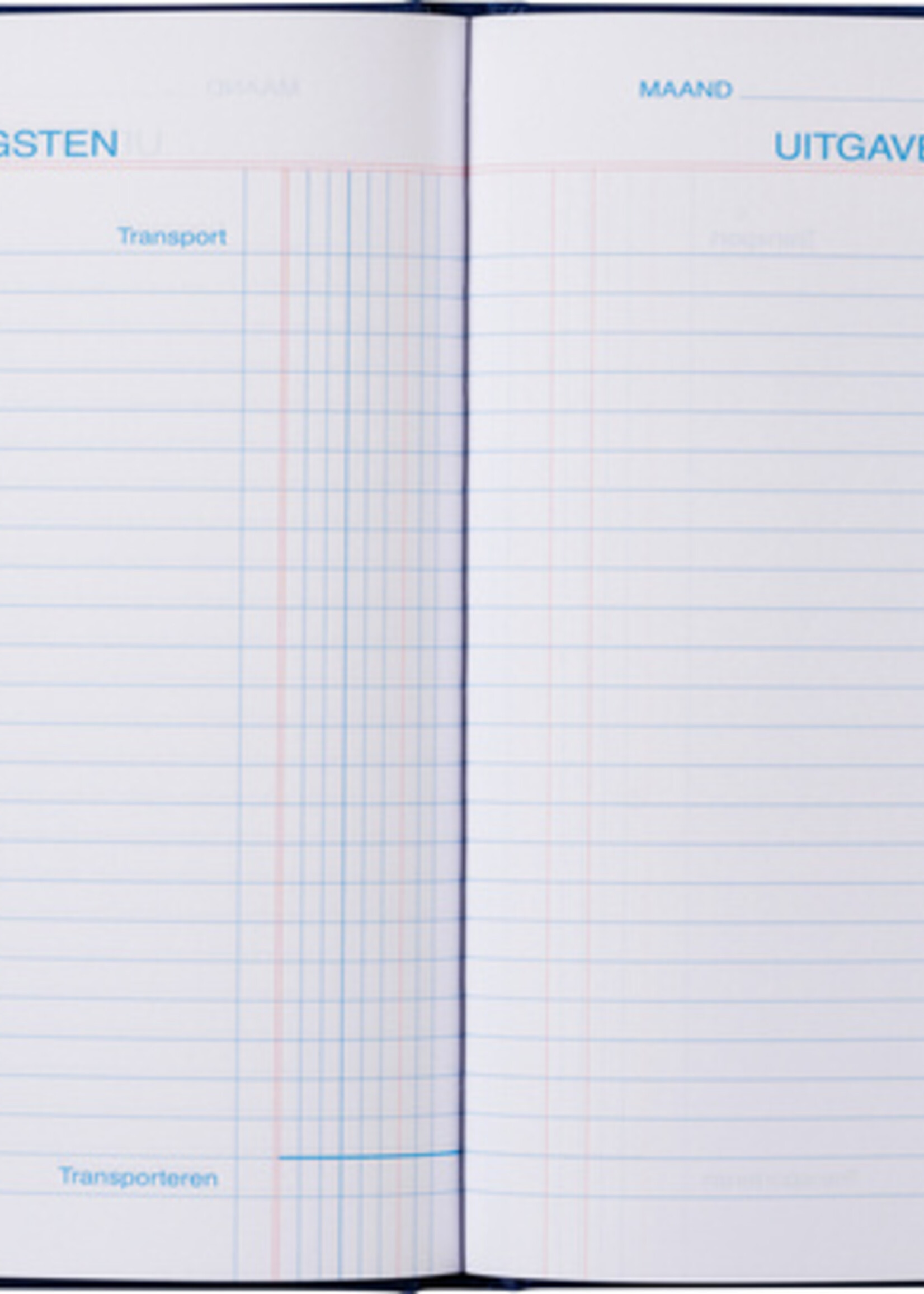 Office Kasboek 165x210mm 192blz 1 kolom blauw