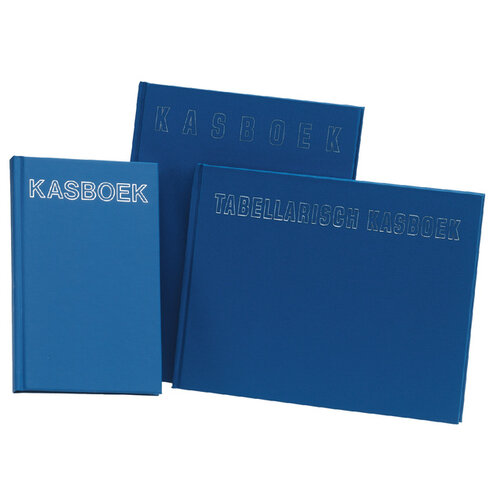 Office Kasboek 165x210mm 96blz 2 kolommen blauw