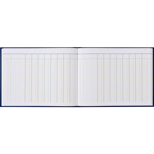 Office Livre de caisse relié 210x160mm 96 pages 8 colonnes bleu
