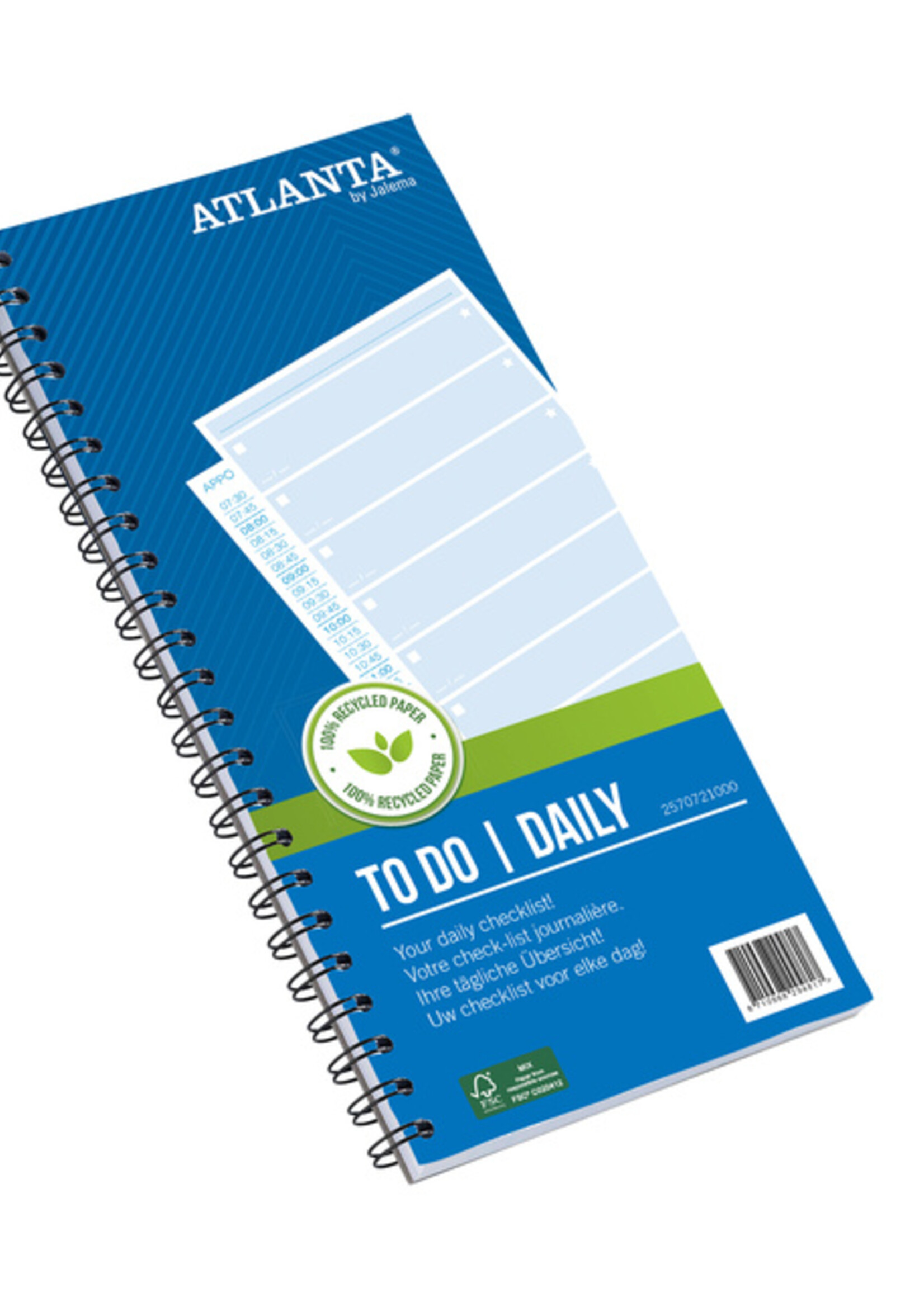 Atlanta Things to do Atlanta Daily 140x297mm 125 feuilles 70g bleu