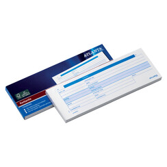 Carnet de quittances Atlanta 74x210mm 100 feuilles