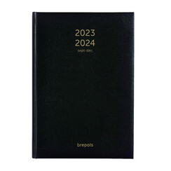 Agenda 2026-2026 Brepols Bretime Lima 16 mois 7 jours/2 pages noir