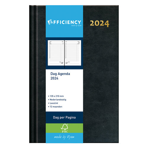 Ryam Agenda 2025 Ryam Efficiency Baladek 1 jour/1 page noir