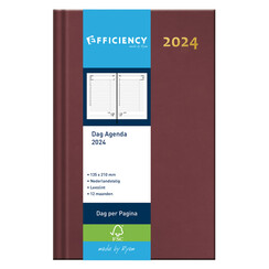 Agenda 2026 Ryam Efficiency Baladek 1 jour/1 page bordeaux