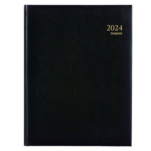 Brepols Agenda 2026 Brepols Concorde 7 jours/2 pages noir