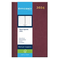 Agenda 2026 Ryam Efficiency Baladek 7 jours/2 pages bordeaux