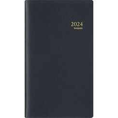 Agenda 2026 Brepols Breplan Genova 7 jours/1 page noir
