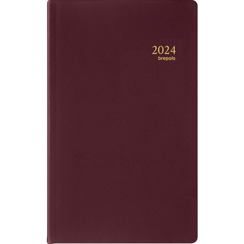Brepols Agenda 2026 Brepols Breplan Seta 7 jours/1 page assorti noir bordeaux bleu
