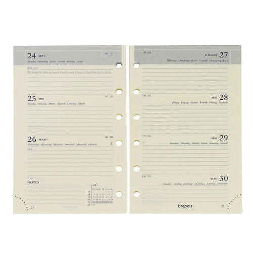 Brepols Recharge agenda 2026 Brefax 27 7 jours/2 pages