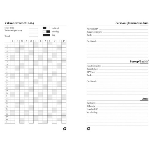 Succes Recharge agenda 2026 Succes Mini 4 jours/2 pages