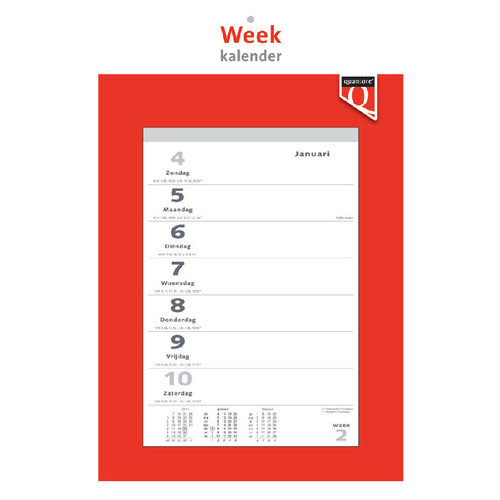 Quantore Weekkalender 2026 Quantore
