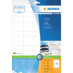 Etiquette HERMA Premium 8629 38,1x21,2mm blanc 650 pièces
