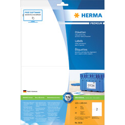 Etiquette HERMA Premium 8636 210x148mm A4 blanc 20 pièces