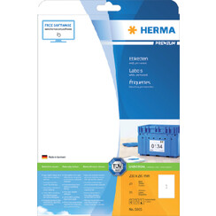 Etiket HERMA 5065 210x297mm A4 premium wit 25stuks