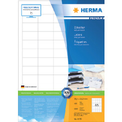Etiquette HERMA Premium 4270 38,1x21,2mm blanc 6500 pièces