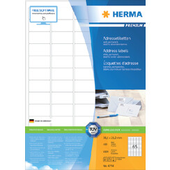 Etiquette HERMA Premium 4254 38,1x21,2mm blanc 6500 pièces