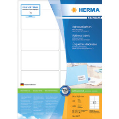 Etiquette HERMA Premium 4667 96x50,8mm blanc 1000 pièces