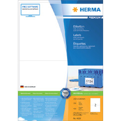 Etiquette HERMA Premium 4628 210x148mm A5 blanc 400 pièces