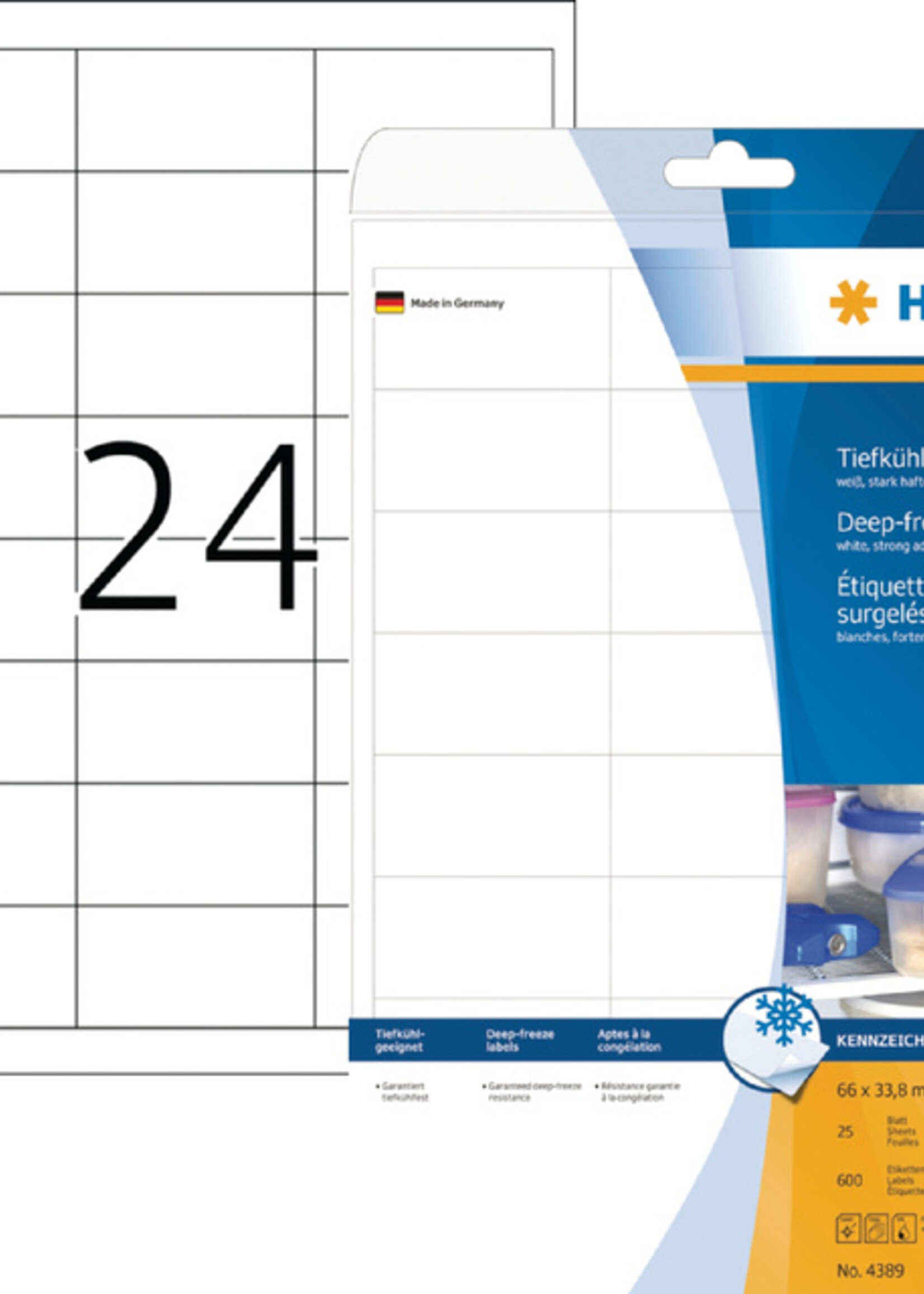 Herma Etiquette HERMA pour congélateur 4389 66x33,8mm 600 pièces