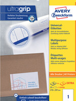 Avery Zweckform Etiket Avery Zweckform 6119 210x297mm A4 wit 25stuks