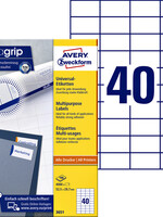 Avery Zweckform Etiket Avery Zweckform 3651 52.5x29.7mm wit 4000stuks