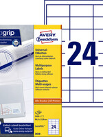 Avery Zweckform Etiket Avery Zweckform 3658 64.6x33.8mm wit 2400stuks