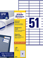 Avery Zweckform Etiket Avery Zweckform 3420 70x16.9mm wit 5100stuks